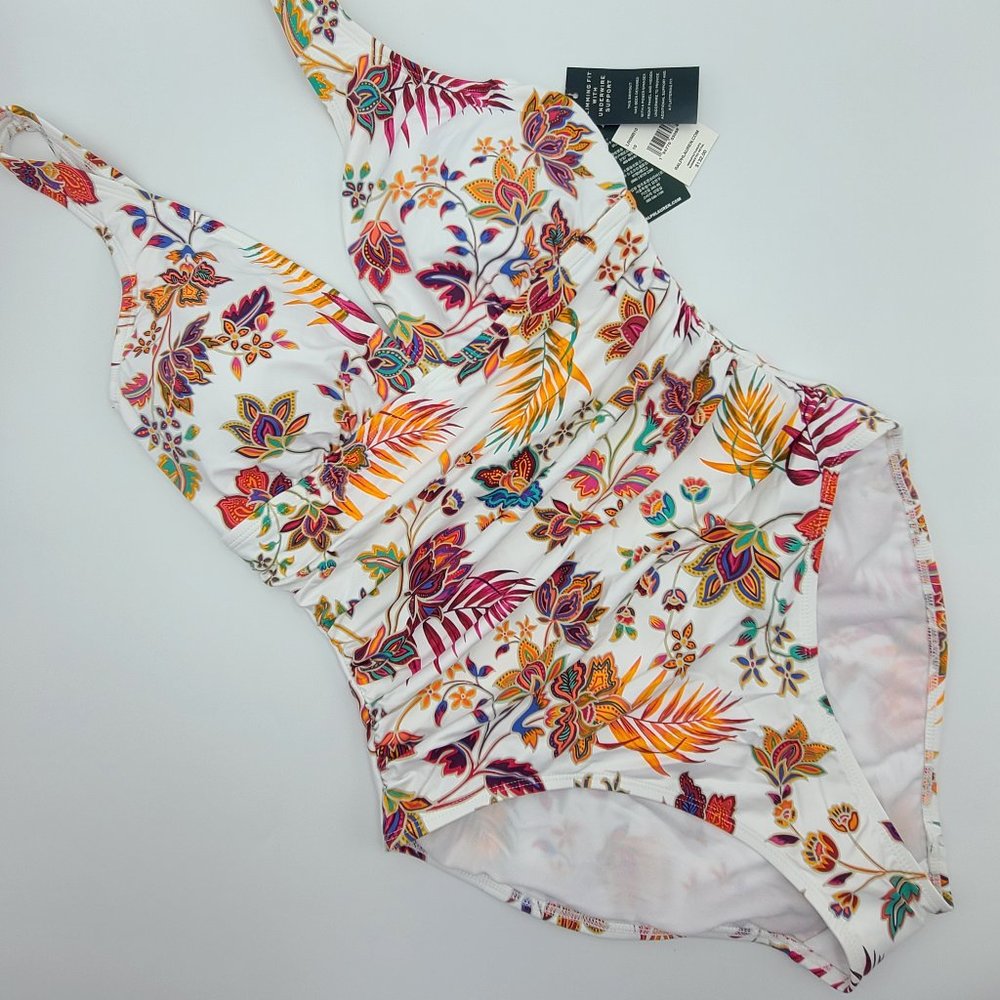 NWT Lauren Ralph Lauren Floral Underwire Swimsuit